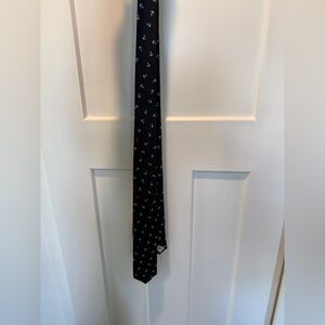 NWT- Banana Republic Navy Tie with Anchor Pattern